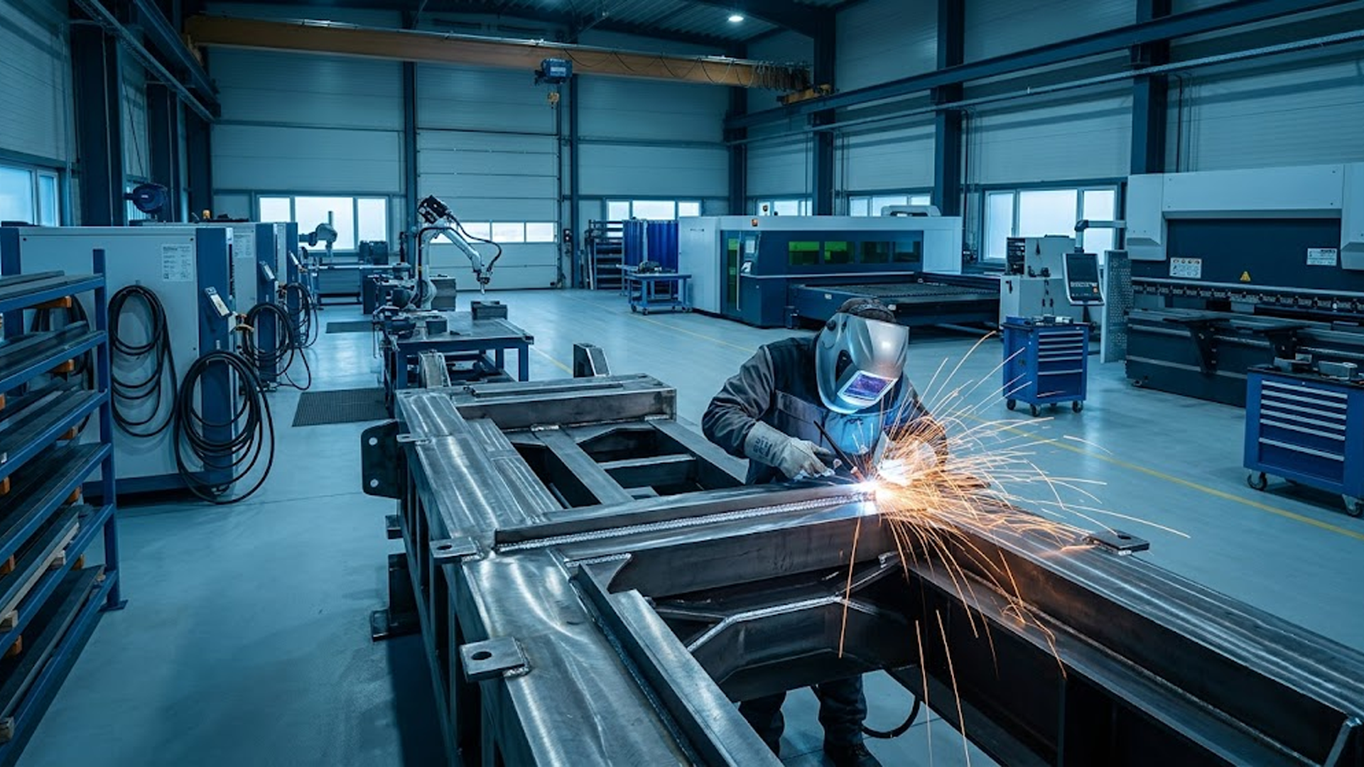 Industrial engineer inspecting equipment
